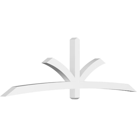 Ekena Millwork Davenport Architectural Grade PVC Gable Bracket, 108"W x 31 1/2"H x 4"D x 4"F, 7/12 Pitch GBP108X32X0404DAV00